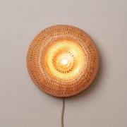 GOOD & MOJO wandlamp Barbados, naturel Ø 35 cm bamboe stekker