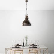 Hanglamp Saglam, 1-lamp, oud messing, Ø 30 cm, metaal