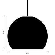 FRANDSEN hanglamp Ball Glass, zandgrijs, Ø 25 cm