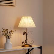 Tafellamp Grande Odino, 1-lamp, bronskleurig, textiel