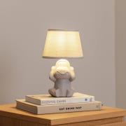 Monkey tafellamp, grijs, keramiek, 28 cm hoog, E14