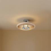 Lindby plafondlamp Branford, retro, Ø 35 cm, beige, metaal