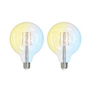 LUUMR Slimme LED E27 G125 7W ZigBee Tuya Philips Hue set van 2