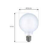 LUUMR Slimme LED lamp set van 2 E27 G95 7W mat Tuya