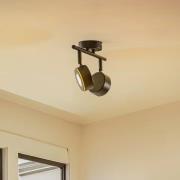 Lindby spot Jyla, zwart, 2.700 K, 2-lamps, GX53