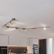 Lumaro railsystem, spots, 7-lamps, goud, Ø4cm,48V,dimbaar