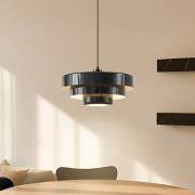 Lindby hanglamp Tivra, zwart, Ø 35 cm, metaal, E27
