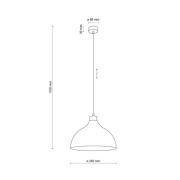 Cap hanglamp, zandkleurig, metaal, Ø 34 cm, E27
