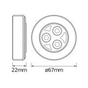 OSRAM LED meubelverlichting DOT-IT-CLASSIC, zilver, batterij, dimbaar
