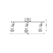 OSRAM plafondspot, wit, 3-lamps, metaal, GU10-LED 927 dimbaar