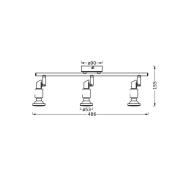 OSRAM plafondspot, zwart 3-lamps GU10-LED 927 dimbaar