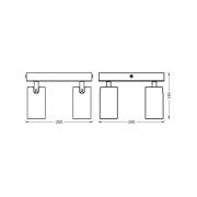 OSRAM plafondspot OCTAGON PLATE, zwart, 4-lamps GU10-LED 927