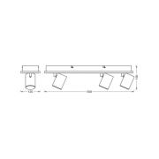 OSRAM LED plafondspot MARS CLICK-SELECT, 3 spots, zwart