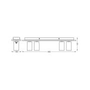 OSRAM plafondspot MERCURY, wit, 4 spots GU10-LED 927 dimbaar
