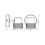OSRAM wandspot CORK, wit, 1 spot, GU10-LED, 927, dimbaar
