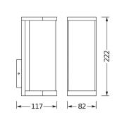 OSRAM buitenwandlamp ENDURA CLASSIC TUBULAR, donkergrijs IP44