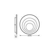 OSRAM LED plafondlamp ORBIS SPIRAL ROUND Ø 52 cm wit up/down