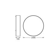 OSRAM plafondlamp ORBIS PARIS, beige, Ø 48 cm, textiel, E27