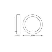 OSRAM plafondlamp ORBIS MADRID, hout, Ø 29 cm, metaal/glas