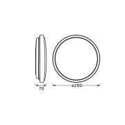 OSRAM LED plafondlamp ORBIS LONDON, zwart, Ø 28 cm, metaal