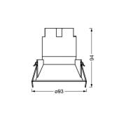 OSRAM LED inbouwspot TWIST, wit/zwart 830 Ø 9,3 cm metaal