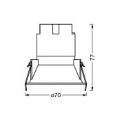 OSRAM LED inbouwspot TWIST, wit/wit, 830, Ø 7 cm, metaal