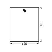 OSRAM plafondspot SQUARE, zwart, 8 x 8 cm, metaal, GU10