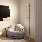 Paulmann URail voedingskabel/schakelaar, chroom mat, 2,4 m