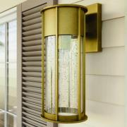 Buitenwandlamp Camillo, messingkleurig, aluminium, glas, E27