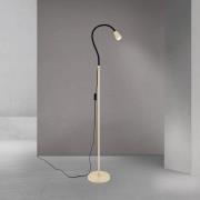 Vloerlamp Dotty, kaki, hoogte 145 cm, flexibele arm, GU10