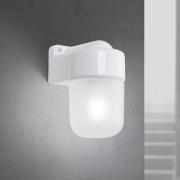 Wandlamp Ostia, wit, keramiek, satijnglazen, E27
