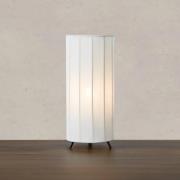 Tafellamp Hikari, Ø 14 cm, wit/zwart, stof/metaal