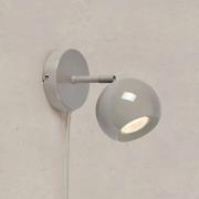 Wandlamp Pop, greige, breedte 10 cm, metaal
