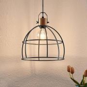 Lindby Flintos hanglamp, 1-lamp, licht hout