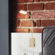 LED tafellamp op accu Cielo, beige, hoogte 56 cm, kunststof