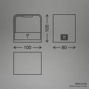 LED wandlamp op accu Barro, wit, breedte 8 cm, metaal, sensor