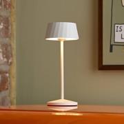 LED tafellamp op accu Facetta, set van 3, wit, 22 cm, IP44