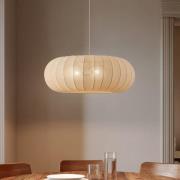 Lindby hanglamp Helin, beige, Ø 70 cm, textiel, 3 x E27