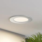Prios LED inbouwlamp Cadance, zilver, 12 cm, set van 2, CCT