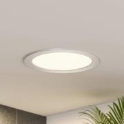 Prios LED inbouwlamp Cadance, zilver, 22cm, set van 3, CCT