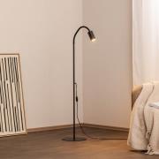 Vloerlamp Eye Flex met flexibele arm, zwart