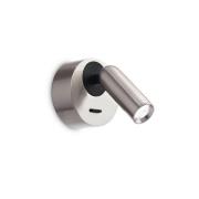 Ideal Lux LED wandspot Bean, Ø 7 cm, nikkelkleurig metaal