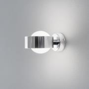 Wandlamp Mado, staal chroomkleurig, glas opaal, 1-lamp