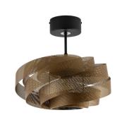 Plafondlamp Vento, zwart/goud, metaal, Ø 40 cm, E27