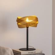 Tafellamp Tornado, zwart/goud, metaal, Ø 26 cm, E14