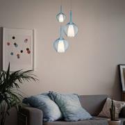 Ideal Lux hanglamp Kalique 1, blauw, Ø 18 cm, kunststof