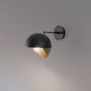 Wandlamp Berceste 252-A, zwart/goud, metaal, Ø 20 cm