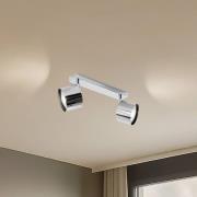 Plafondspot Chloe, verstelbaar, 2-lamps, staal verchroomd