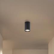 Opbouw plafondspot Tubo Ø 12 cm, zwart