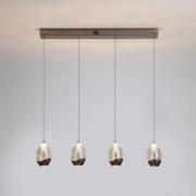 LED hanglamp Seeds, crèmekleurig, lengte 75 cm, glas 4-lamps.